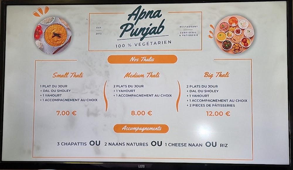 Apna Punjab Restaurant 100% Végétarien - Menu Image 2
